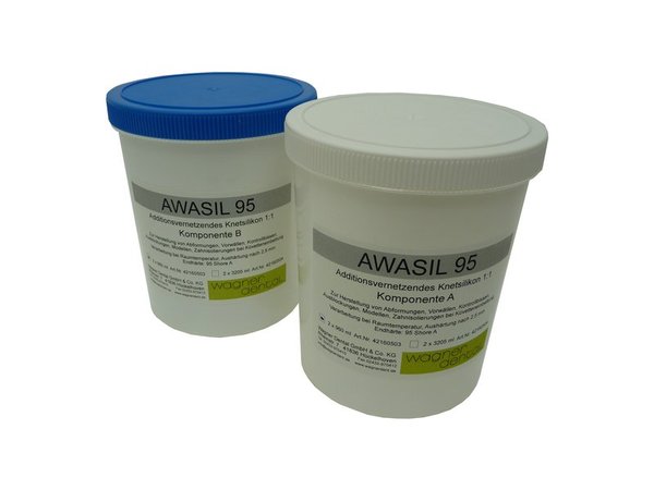 | AWASIL® 95 | Premium Silikon-Knetmasse | MV 1:1 | 95 Shore A | 2x1,5 kg (3 kg)