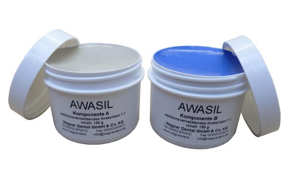 AWASIL® Novo 70 | Premium Silikon-Knetmasse | MV 1:1 | 70 Shore A | 2x150 g (0,30 kg)