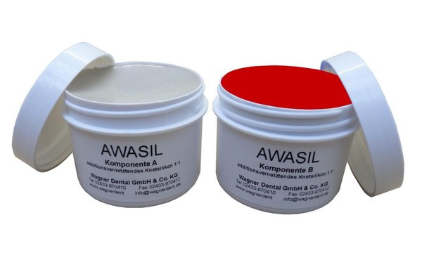 AWASIL® Novo 40 | Premium Silikon-Knetmasse | MV 1:1 | 40 Shore A | 2x140 g (0,28 kg)