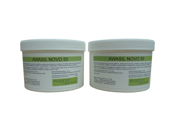 AWASIL® Novo 50 | Premium Silikon-Knetmasse | MV 1:1 | 50 Shore A | 2x1,5 kg (3 kg)