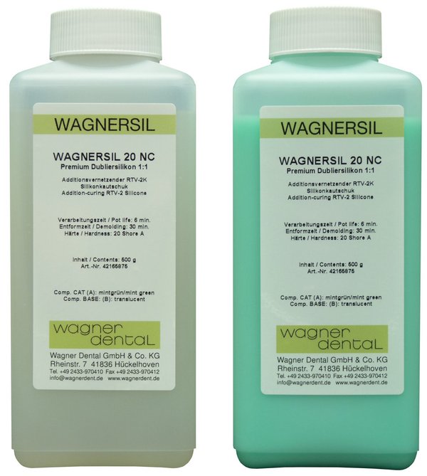 WAGNERSIL® 20 NC Premium Duplicating silicone  2x0,5kg (1 kg)